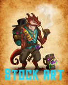 Character Art-Kobold Alchemist & Mug Mimic-RPG Stock Art