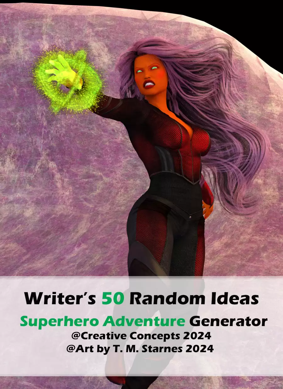 Writer’s 50 Random Ideas Superhero Adventures Generator