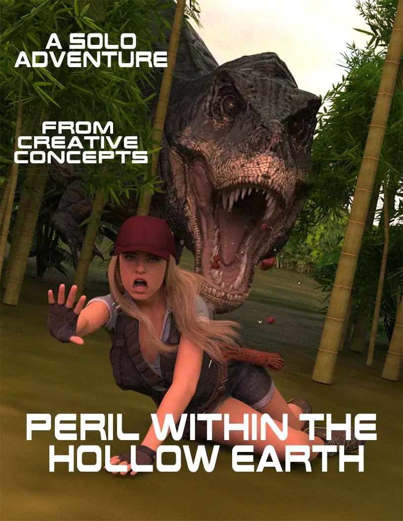 Cover of Peril Within the Hollow Earth: A Solo Hollow Earth Exploration Adventure Game