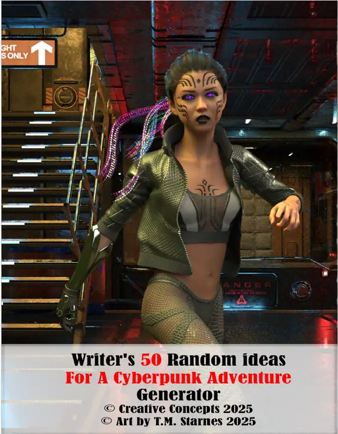 Writer’s 50 Random Ideas for a Cyberpunk Adventure Generator