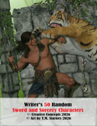 Writer’s 50 Random Sword and Sorcery Characters