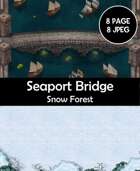 Seaport Bridge and snow forest map