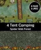 4 Tent camping and spider web forest map