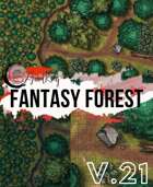 Battle Map - Fantasy Forest: Oxtague Grove Forest, 40x30