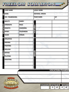 Freedom Squadron Character Sheet