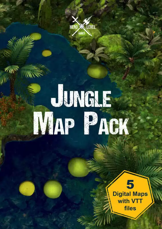 Jungle Battle Map Pack - Hero Level Games | DriveThruRPG