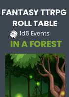 Fantasy TTRPG Roll Table Events in a forest
