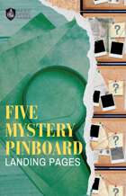 5 Mystery Clue Pinboard TTRPG VTT Landing Pages