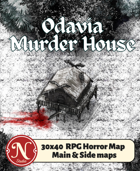 Odavia Murder House 30x40 Horror RPG Map Pack with Adventure