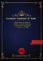 Legendary Equipment of Kaom