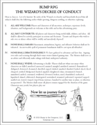 Bump RPG- The Wizard's Decree of Conduct
