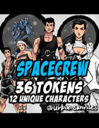 Space Crew - 36 Tokens 12 Unique Characters