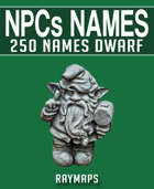 NPCs Names 250 Names Dwarf