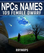 109 NPCs Names Female Dwarf