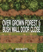 A4 20X30 Over Grown Forest & Bush Wall Door Close