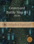 Graveyard Road Battle Map #1 - with/ without pumpkins