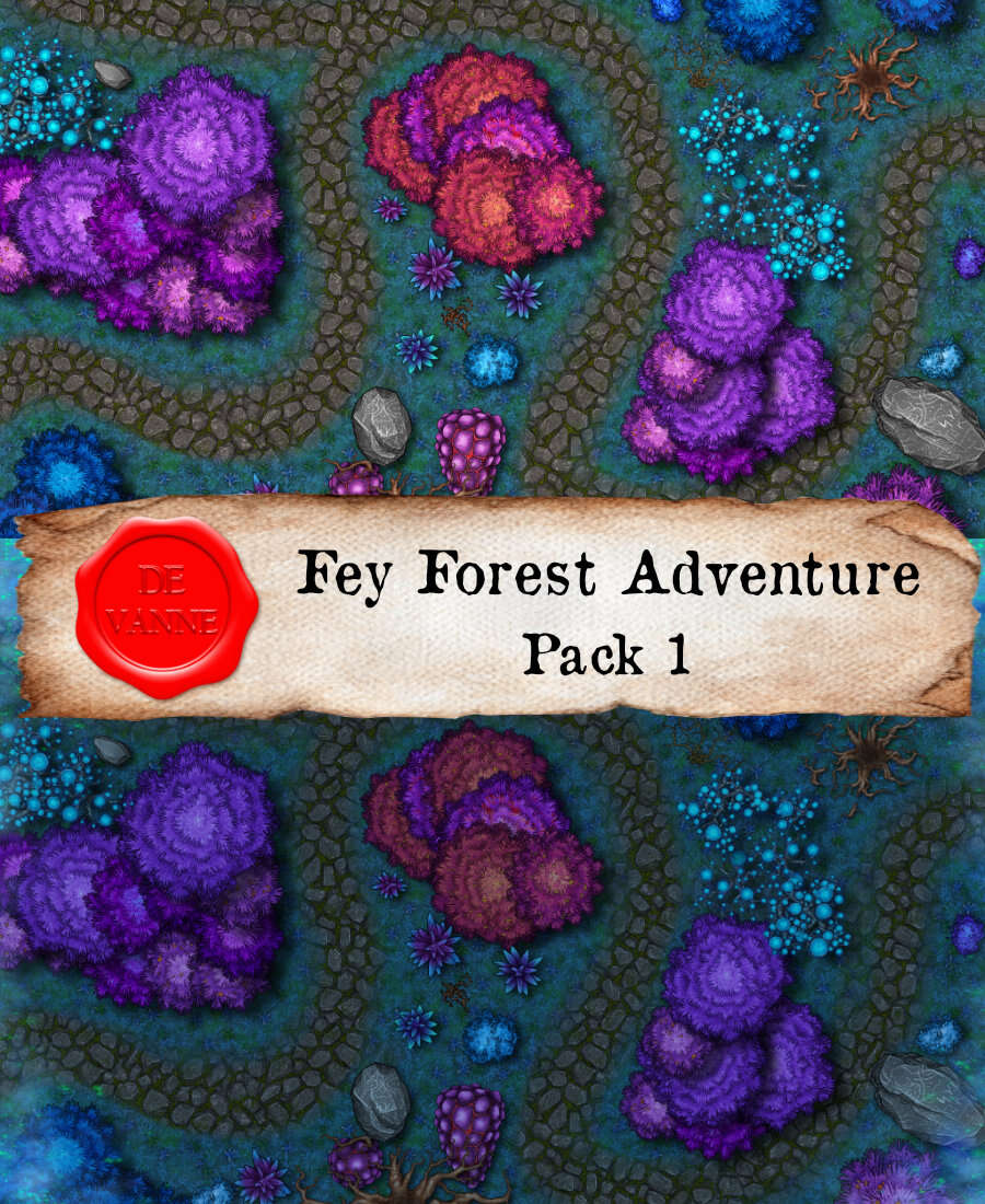 Fey Forest Fog Adventure Map - De Venne | DriveThruRPG