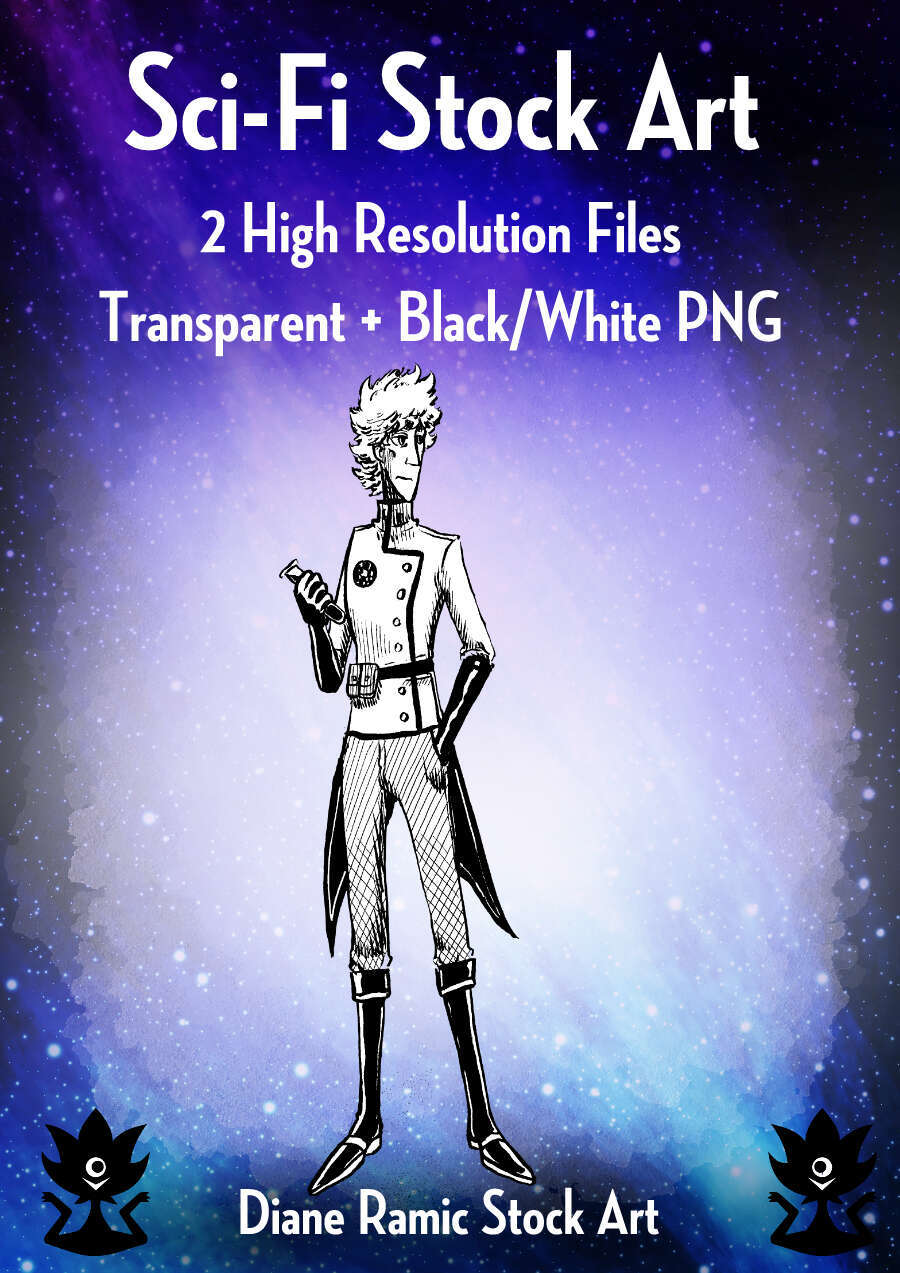 Scientist with Test Tube Stock Art Diane Ramic Stock Art Black and