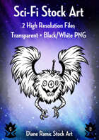 Alien Fuzzball Stock Art