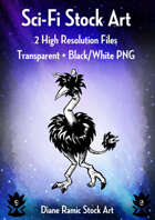 Alien Ostrich Stock Art