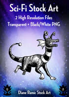Alien Critter Running Stock Art