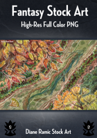 Autumnal Dragon in River Stock Art
