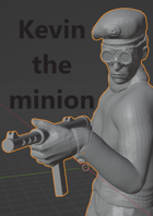 Kevin - the minion. 3D Printable 28 - 35 mm miniature (.STL in Zip file)