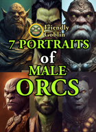 7 Portraits of Male Orcs - Stock Art