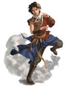 Spot Illustration Stock Art: Female Monk Character
