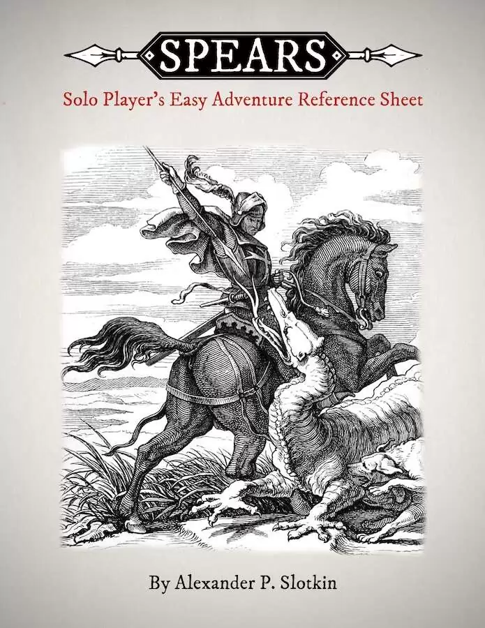 First Alexander Ps SPEARS: Solo Player’s Easy Adventure Reference Sheet - Alexander P ...