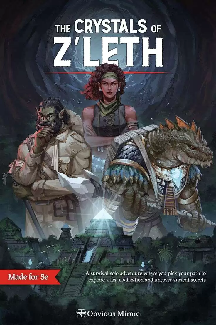 The Crystals of Z'leth SOLO ADVENTURE - Obvious Mimic | DriveThruRPG