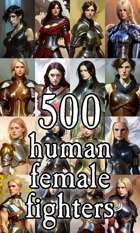 Character Portraits and Tokens - 500 Human female fighters