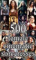 Character Portraits and Tokens - 500 Female Cinematic Sorceresses