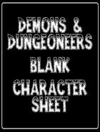 Demons & Dungeoneers! Blank Character Sheet