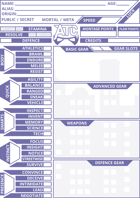 Answer The Call Fillable Character Sheet