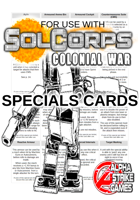 SolCorps: Colonial War - Specials Cards