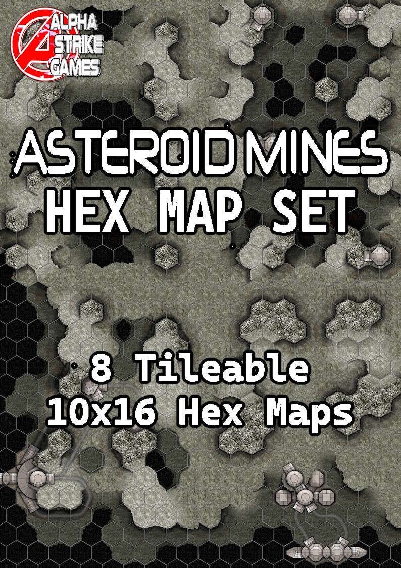 Asteroid Mines Hex Map Set - Alpha Strike Games Limited | Hex Maps ...