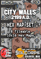 SolCorps: Colonial War - City Walls 2199AD Hex Map Set