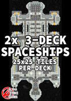 2x 3-Deck Spaceships