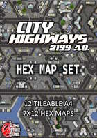 City Highways 2199AD Hex Map Set