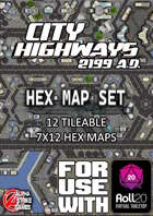 City Highways 2199AD Hex Map Set (VTT)