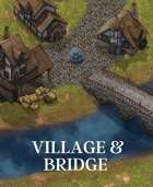 Village & Bridge RPG Encounter Battle Map