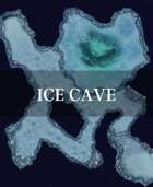 Ice Cave Fantasy Horror Encounter Battle Map - 35x35