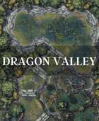 Dragon Valley Fantasy Horror Encounter Battle Map - 25x50