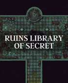 Ruins Library of secret RPG Encounter Battle Map - 30 x30