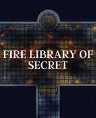 Fire Library of secret RPG Encounter Battle Map - 30 x30