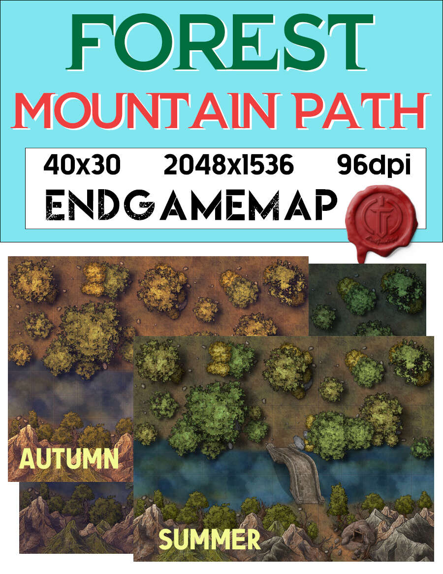 Forest Mountain Paths - EndGameMap - EndGameMap | DriveThruRPG