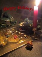Gamer Holiday Cards: Holly and d20