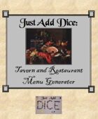 Just Add Dice: Tavern and Restaurant Menu Generator