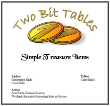 Bit Magic Table Two Bit Tables: Simple Treasure Items - Healing Fireball | Two Bit ...